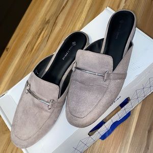 Grey loafer slides
